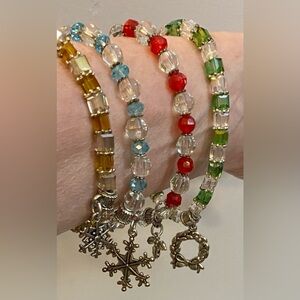 NEW Christmas stretch bracelets with charms FINAL